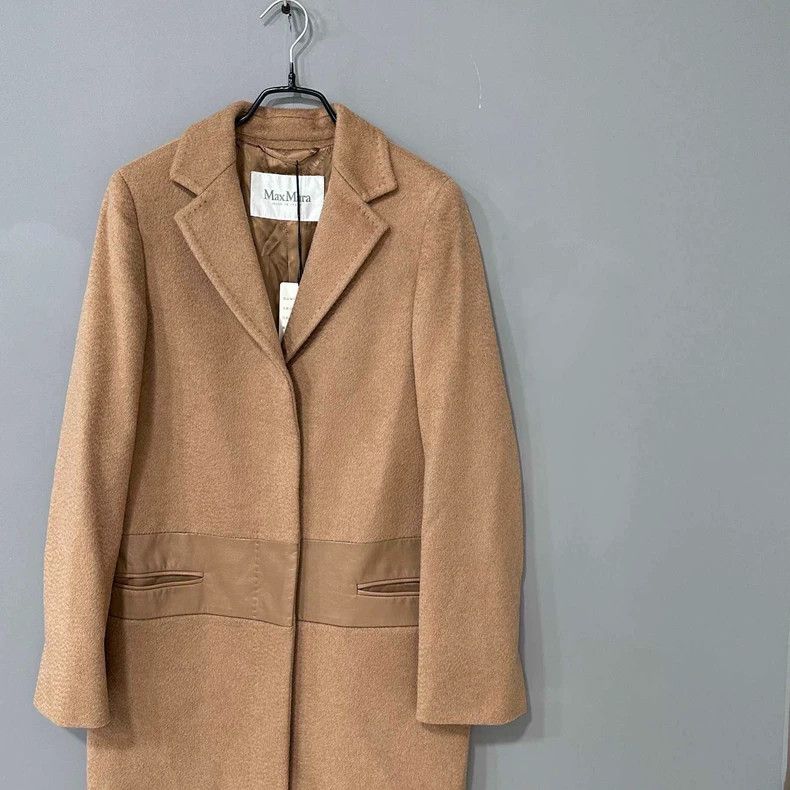 Max Mara Max Mara Camel Long Patchwork Pocket Coat Size XL / US 12-14 / IT 48-50 - 2 Thumbnail