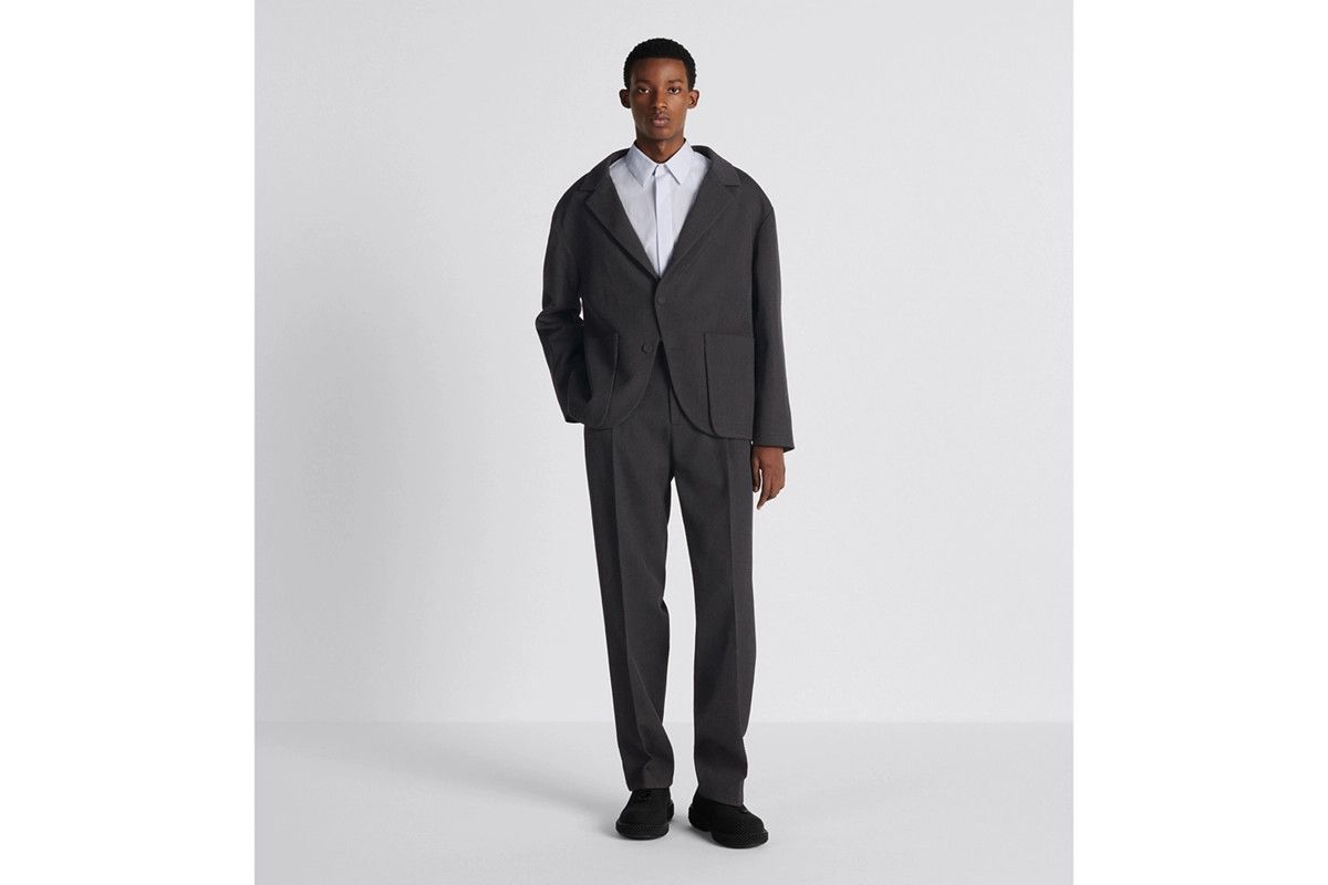o1bcso1str1124 Pleated Pants in Anthracite Grey