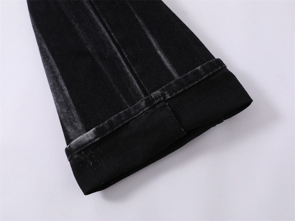 Japanese Brand Men's hip-hop trend casual ink-splashed loose wide-leg jeans Size US 32 / EU 48 - 5 Thumbnail