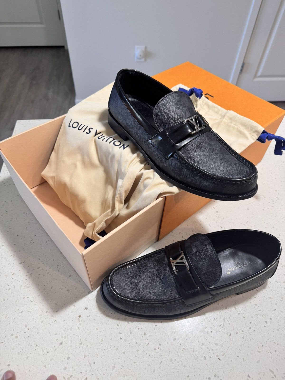 ! LV Major Loafer Graphite Grey 9.5 !