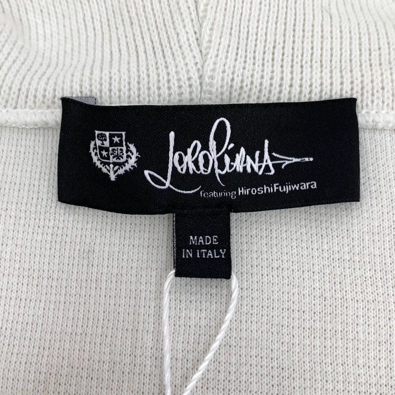 Loro Piana LORO PIANA White striped cotton hooded knitwear with draws Size XL / US 12-14 / IT 48-50 - 6 Thumbnail