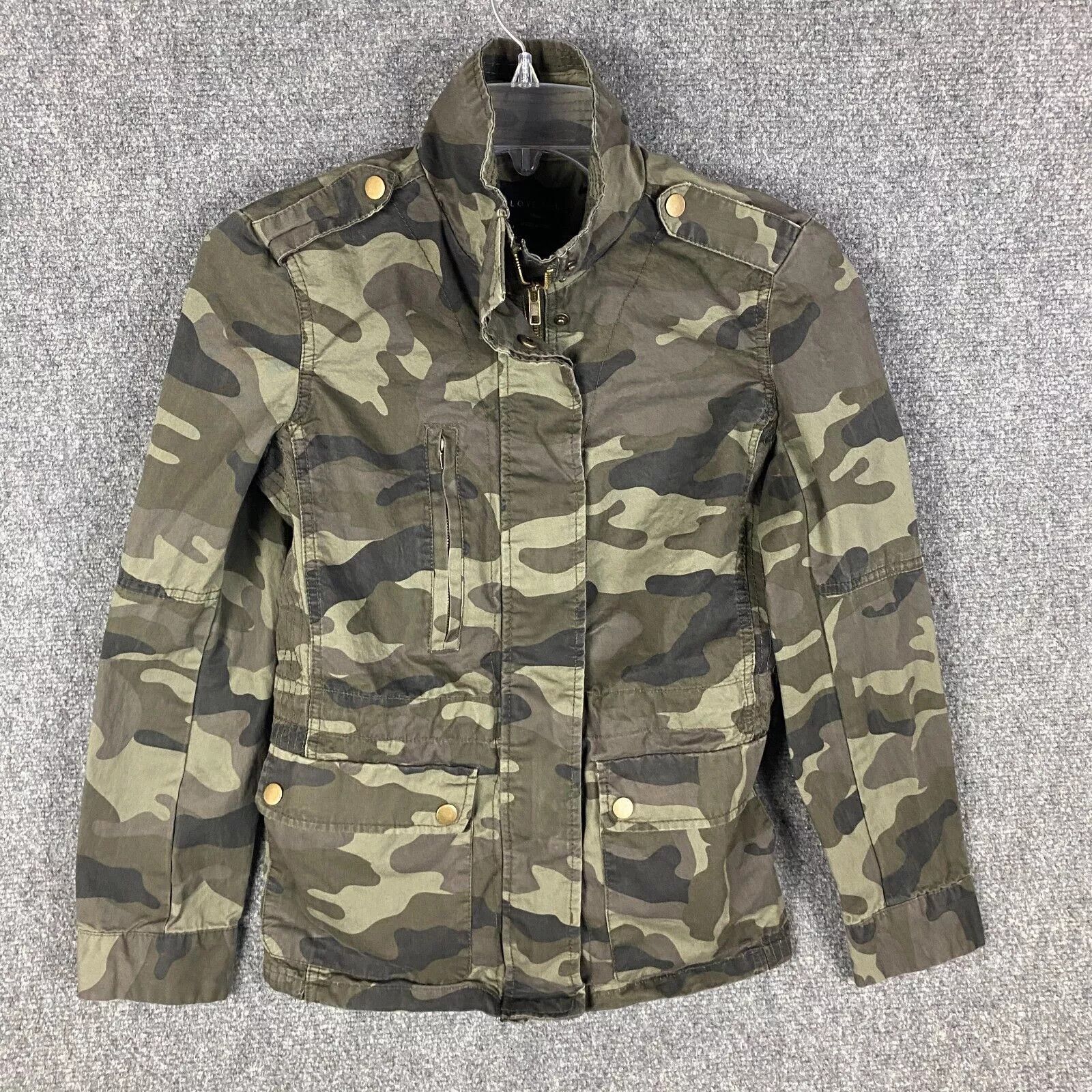 Other Love Tree Military Jacket Women's Small Full Zip Camouflage Size S / US 4 / IT 40 - 1 Thumbnail