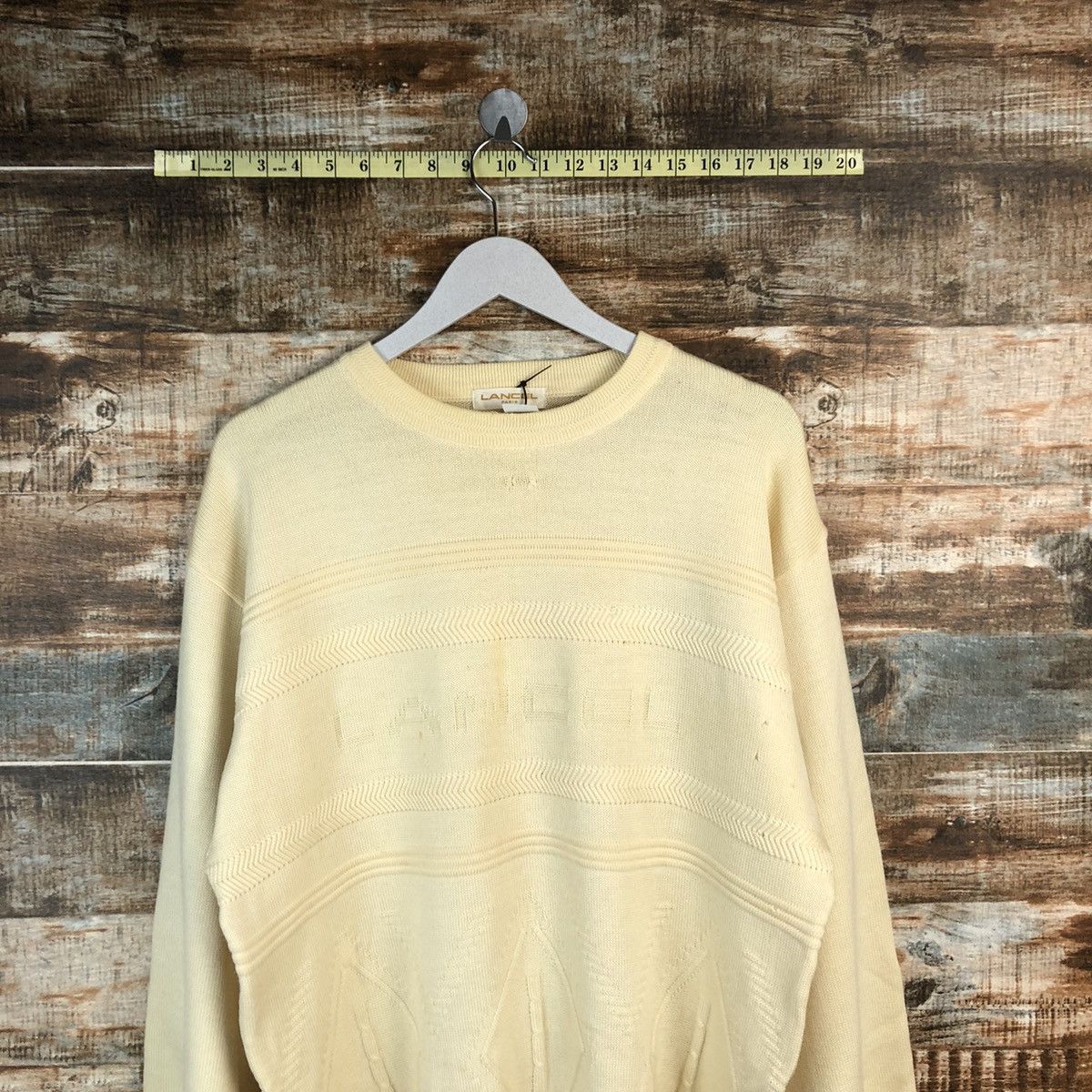 Lancel Lancel Paris vintage Cream Knitwear #A1833 Size US M / EU 48-50 / 2 - 2 Thumbnail