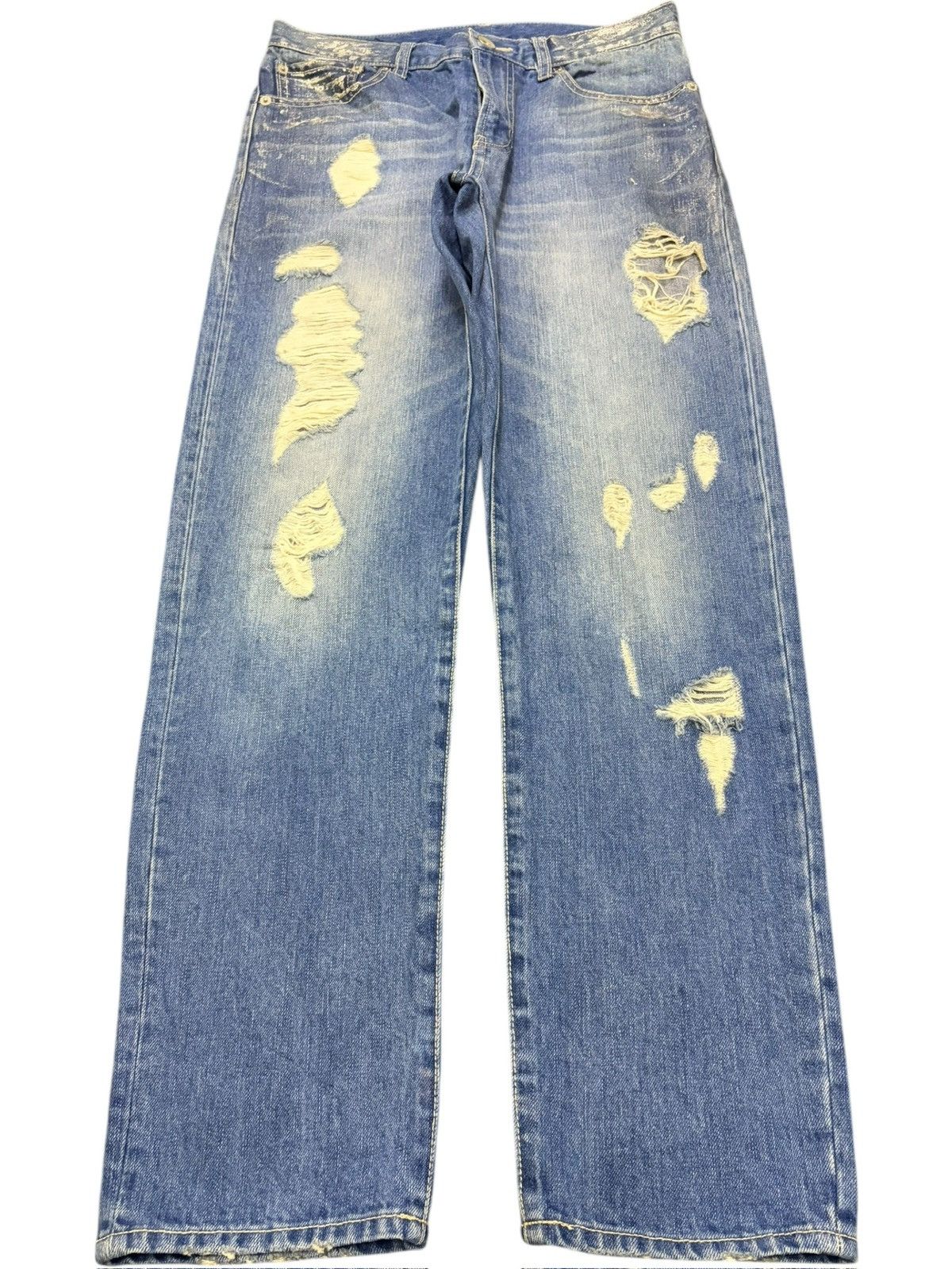 Edwin Vintage Japanese Brand Faded Wash Distressed Jeans Size 29" - 1 Thumbnail
