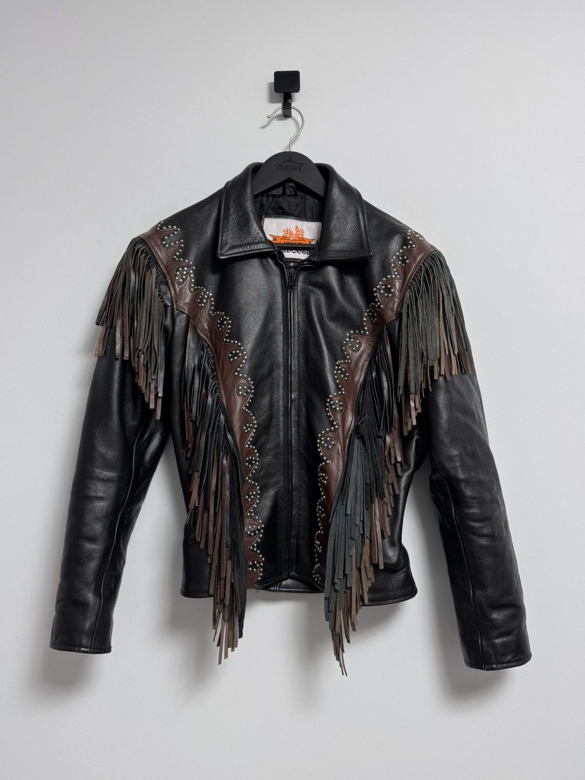 Japanese Brand × Vintage Vintage Western World by Shaf Fringed Leather Jacket Size US S / EU 44-46 / 1 - 1 Thumbnail