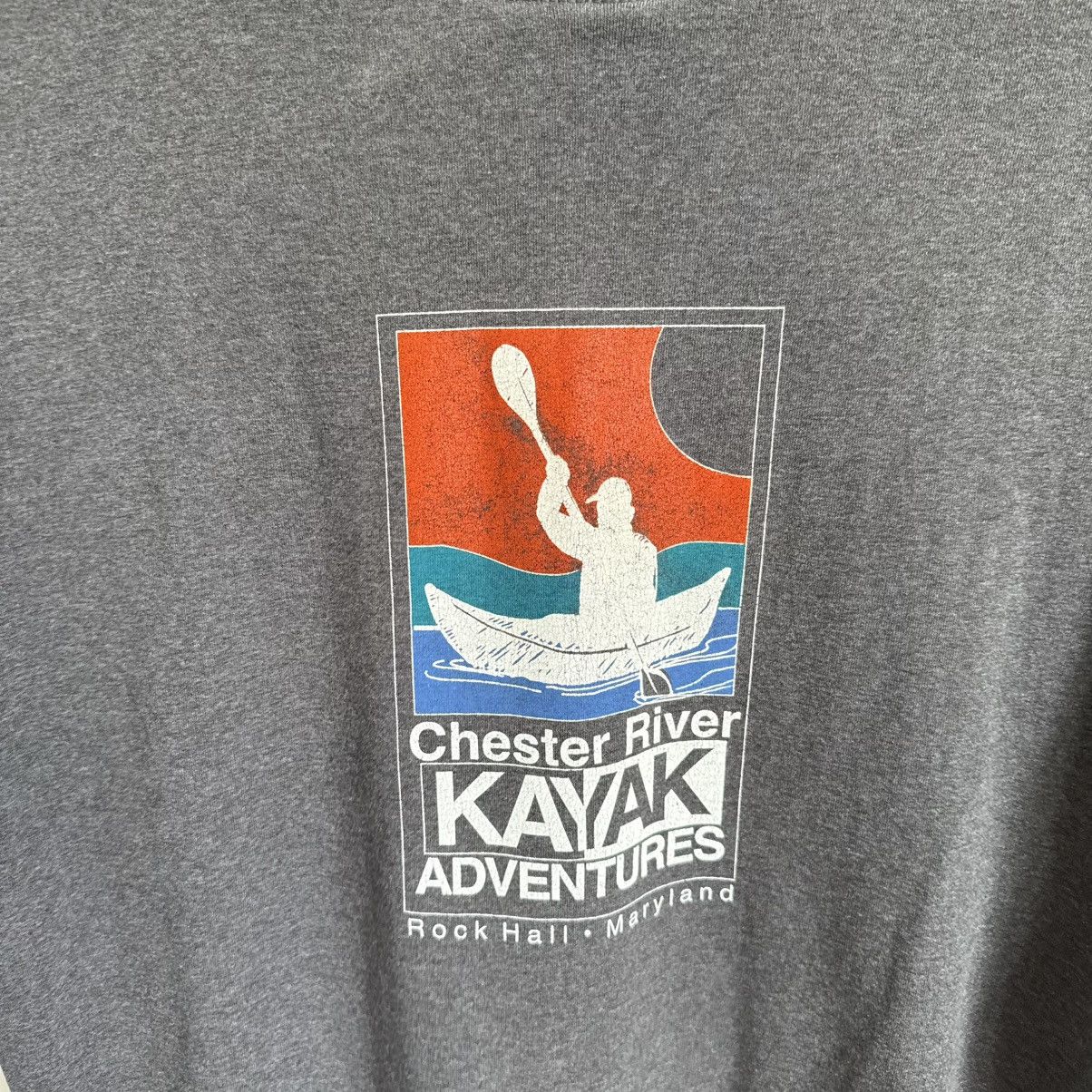 Vintage Chester River Kayak Adventures Maryland Graphic T-Shirt Gray Size US XL / EU 56 / 4 - 8 Thumbnail