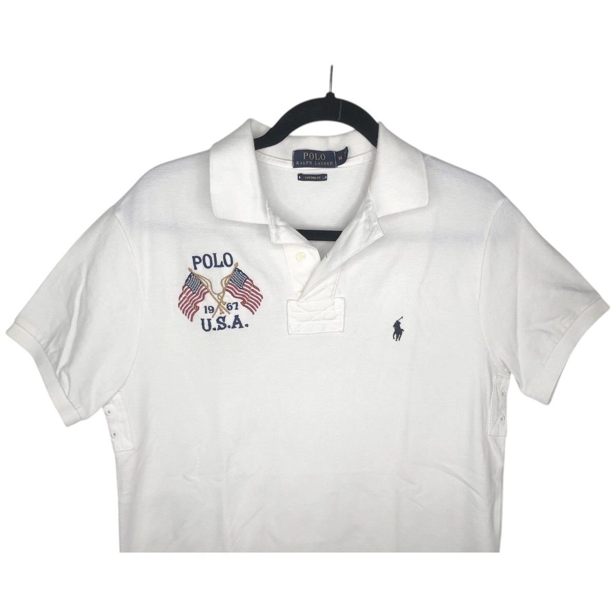 Polo Ralph Lauren Polo Ralph Lauren Embroidered 1967 USA Flags Polo Shirt RARE Size US M / EU 48-50 / 2 - 4 Thumbnail