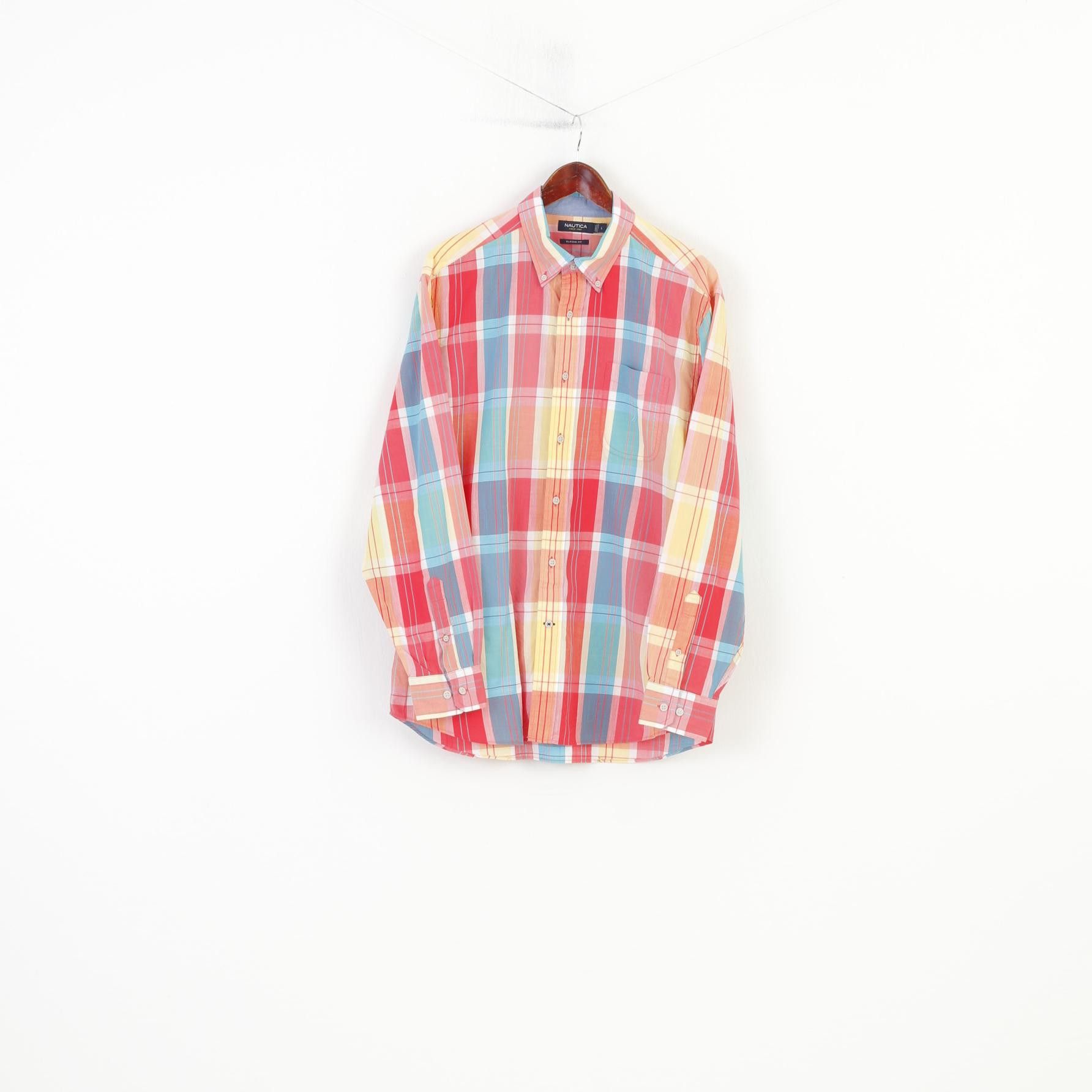Nautica Nautica Men L Casual Shirt Classic Fit Multicolor 10709 Size US L / EU 52-54 / 3 - 2 Thumbnail