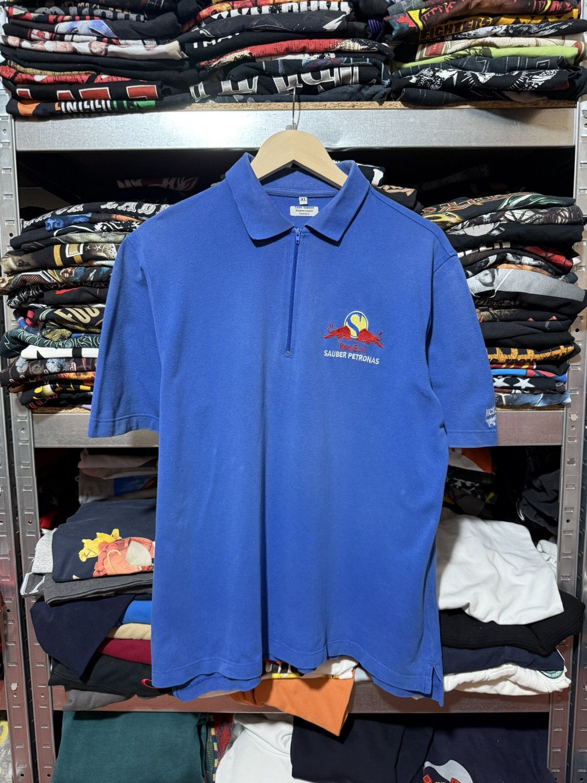 Red Bull Rare 90’s Red Bull Sauber Petronas MCM Racing F1 Polo Tee Size US XL / EU 56 / 4 - 1 Thumbnail