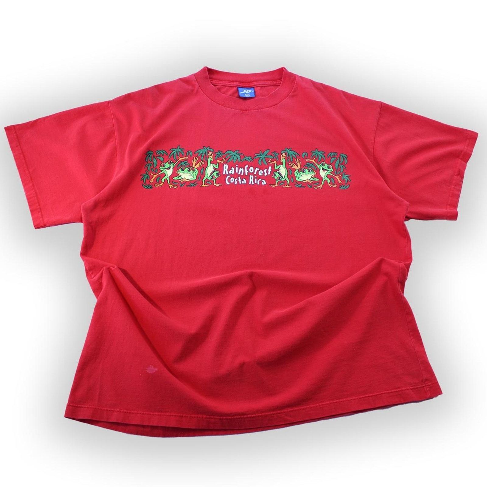 Vintage Vintage 90's Red Rainforest Cafe Graphic Tee Size US XL / EU 56 / 4 - 1 Thumbnail