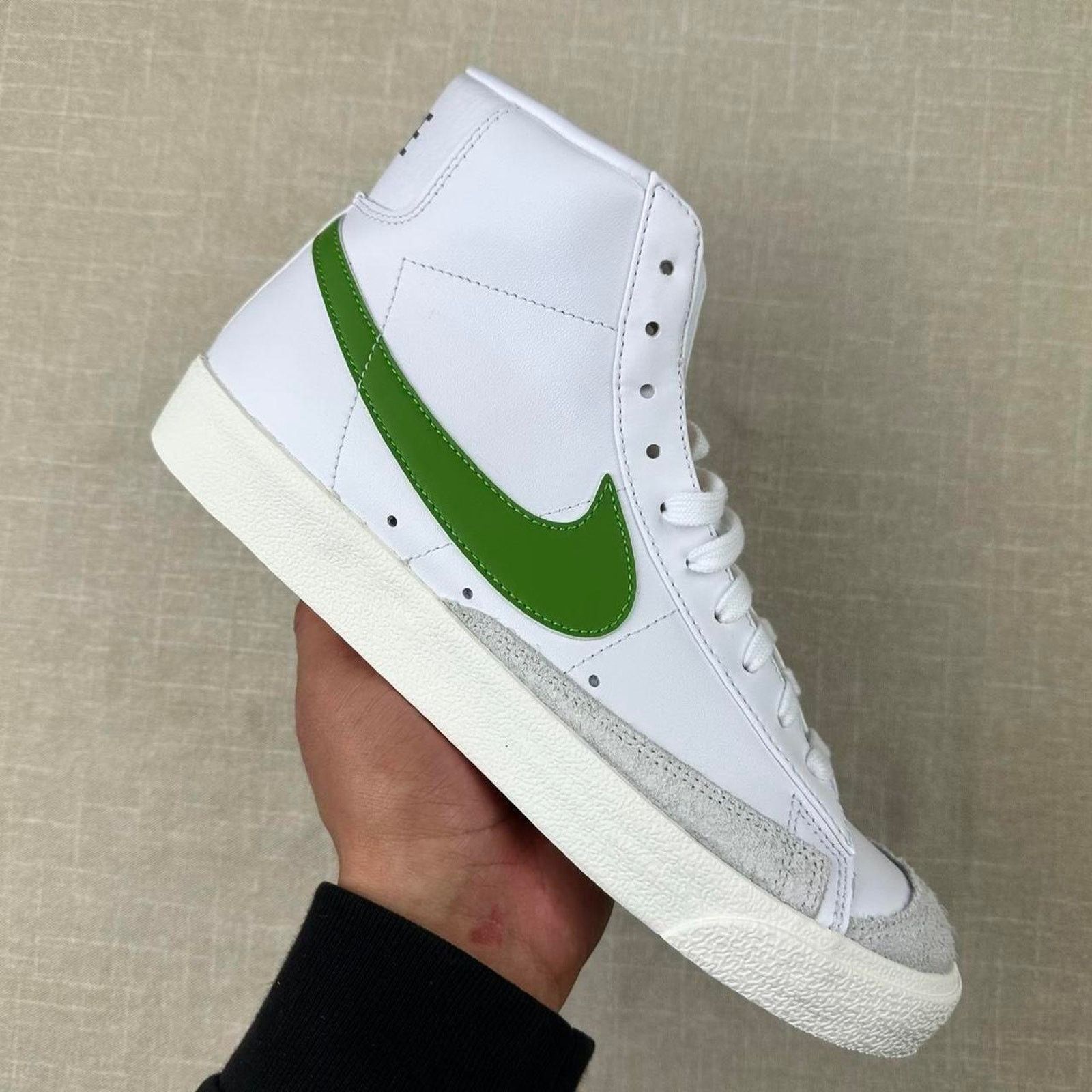 Nike Nike Blazer Mid 77 “Mismatched Swoosh Chlorophyll Black" Size US 9.5 / EU 42-43 - 1 Thumbnail