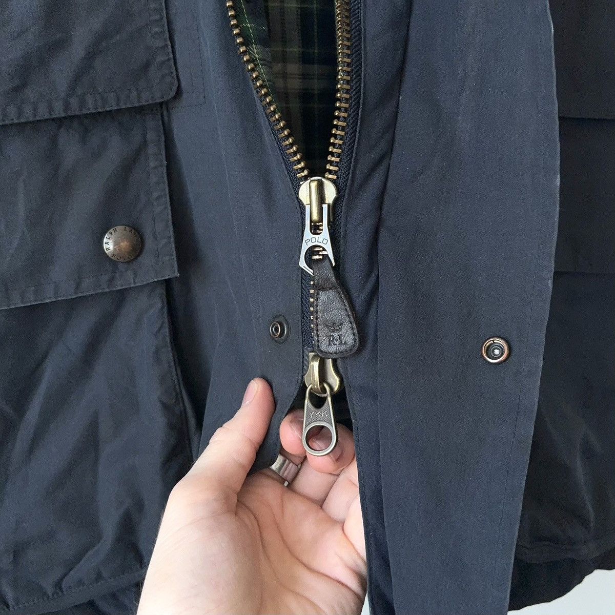 Polo Ralph Lauren Vintage Oilcloth Waxed Cotton Jacket Navy Barn Coat Field Size US XL / EU 56 / 4 - 12 Thumbnail