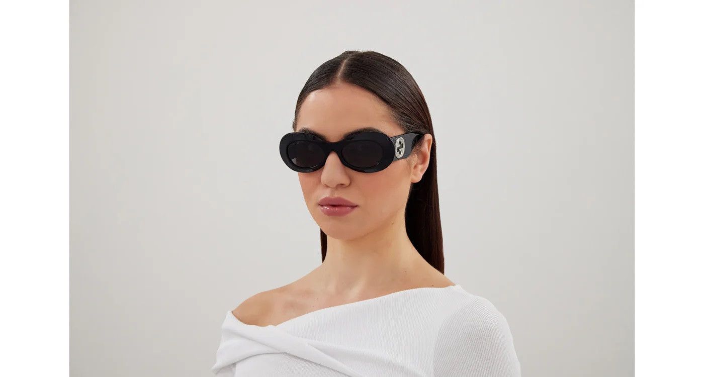 Gucci NEW Gucci GG1696S 004 Women Oval Sunglasses GG 1696S Size ONE SIZE - 9 Thumbnail