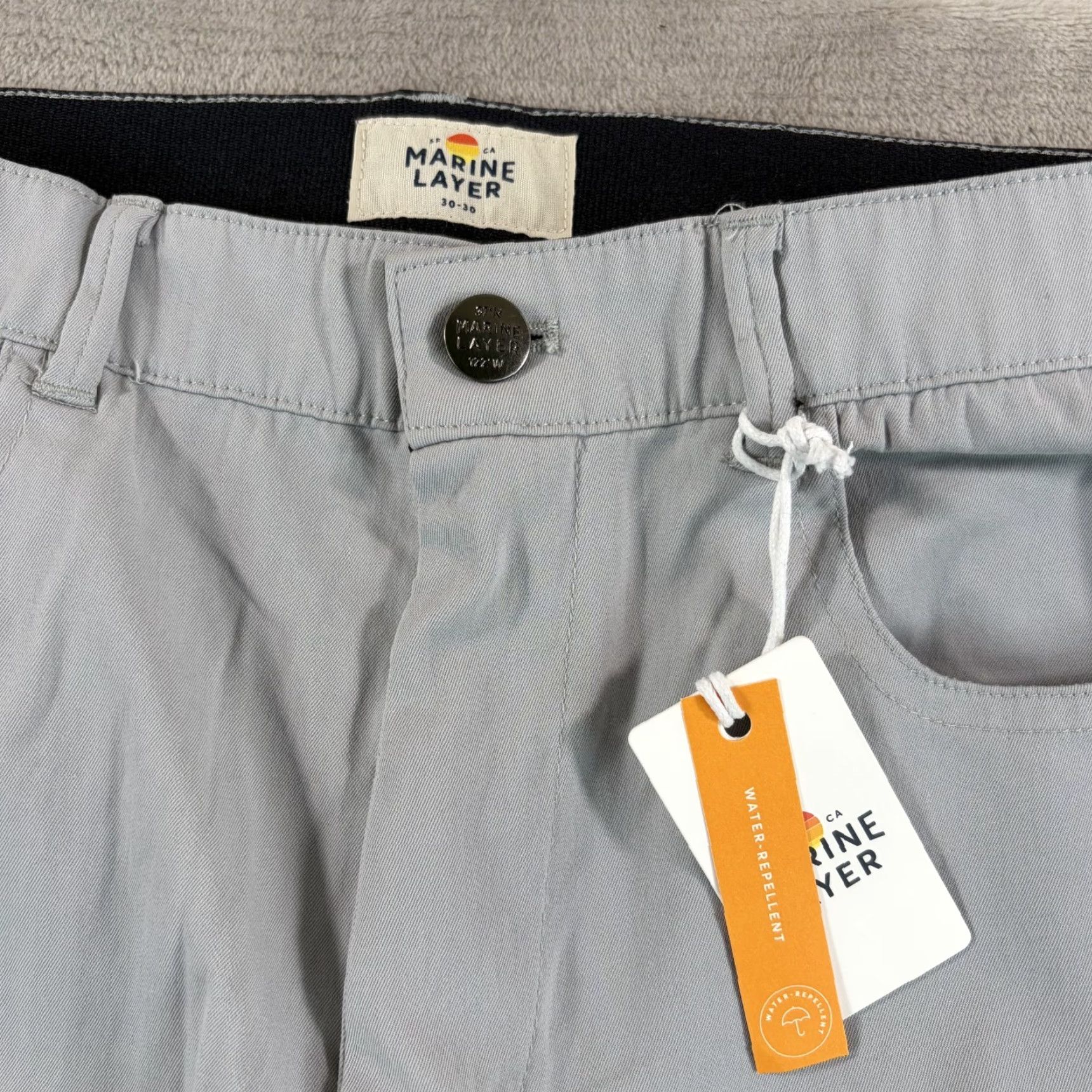 Marine Layer Marine Layer 5 Pocket Breeze Slim Straight Pants Light Grey Men 30x30 NWT 28 Size US 30 / EU 46 - 2 Thumbnail