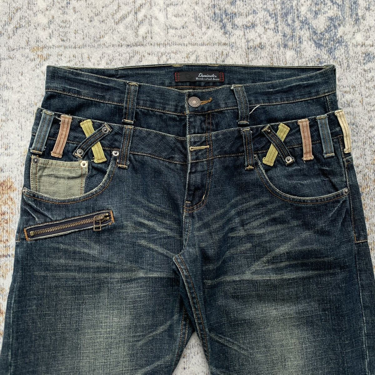 Japanese Brand Rare Vintage Dominate Mudwash Double Waist Artisan Jeans Size US 34 / EU 50 - 6 Thumbnail