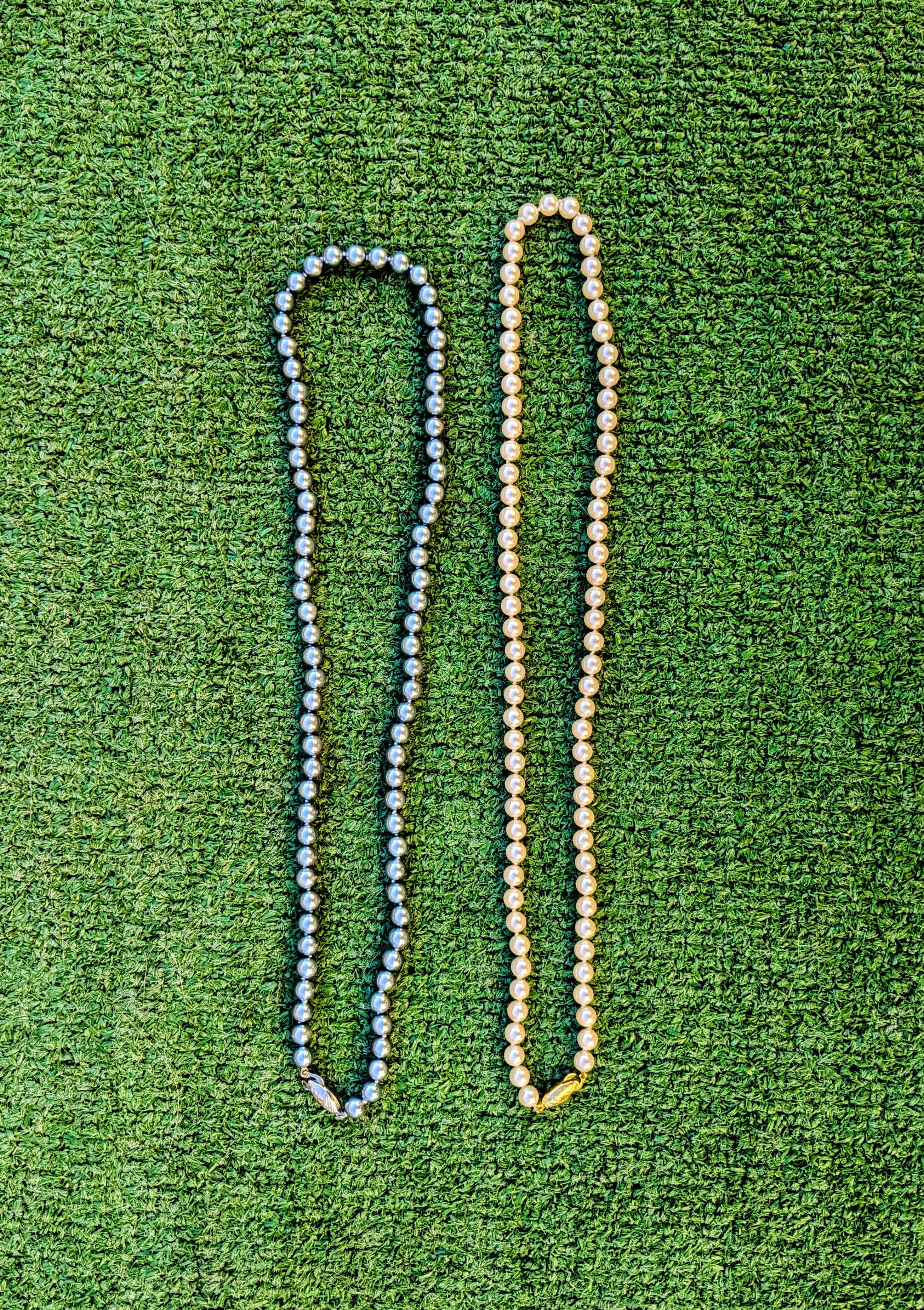 Vintage G Silver Filigree Clasp Hand Knotted Pearl 2-Necklace Set Size ONE SIZE - 3 Thumbnail
