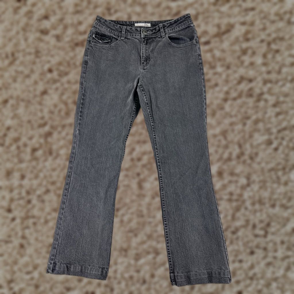 Vintage VINTAGE Chico's Jeans Womens Bootcut Denim Cotton Blend 27x28 Size 1 Black 5-Pocket Design Regular Womens Size 25" / US 0 / IT 36 - 1 Thumbnail