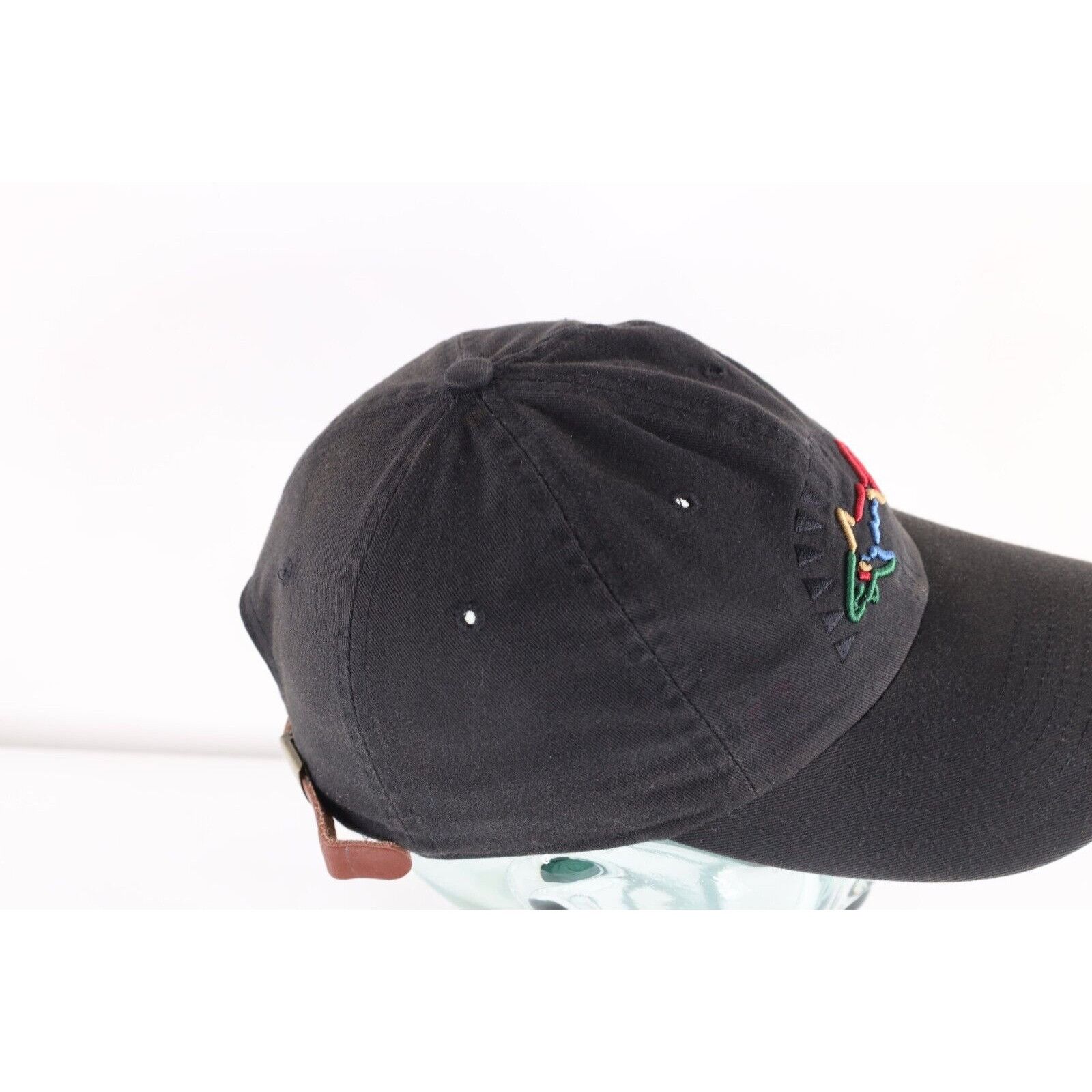 Greg Norman × Vintage Vintage 90s Greg Norman Golf Shark Golfing Leather Strap Hat Size ONE SIZE - 7 Thumbnail