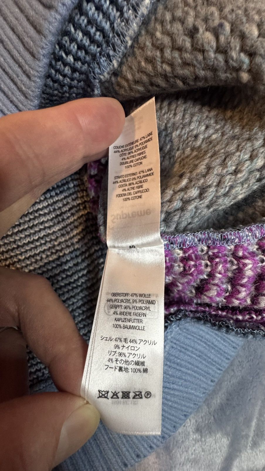 Supreme Supreme Patchwork Zip Up Hooded Sweater Light Blue Size US XXL / EU 58 / 5 - 6 Thumbnail