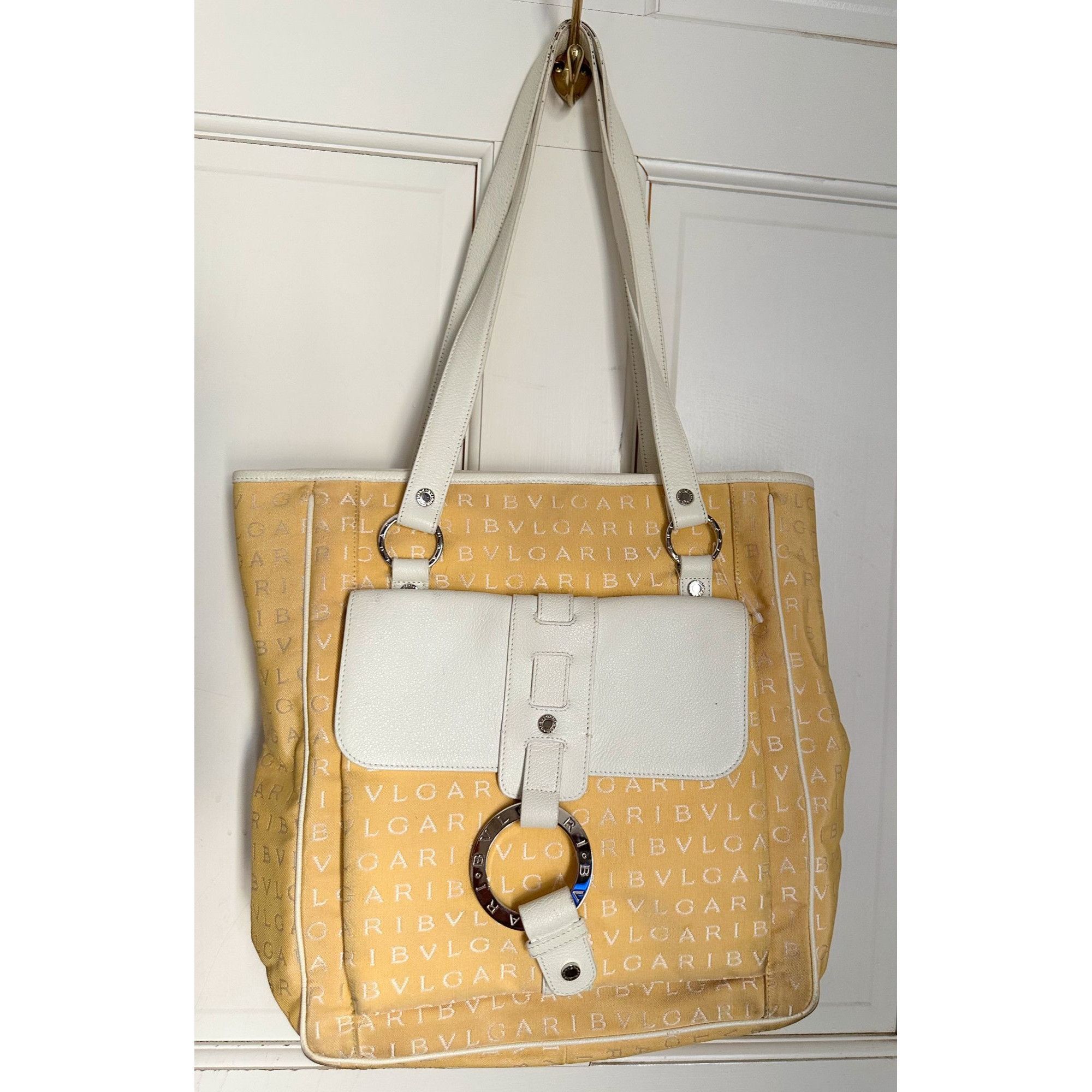 Bvlgari Bvlgari Logo Mania Pale Yellow Shoulder Bag / Tote Size ONE SIZE - 1 Thumbnail