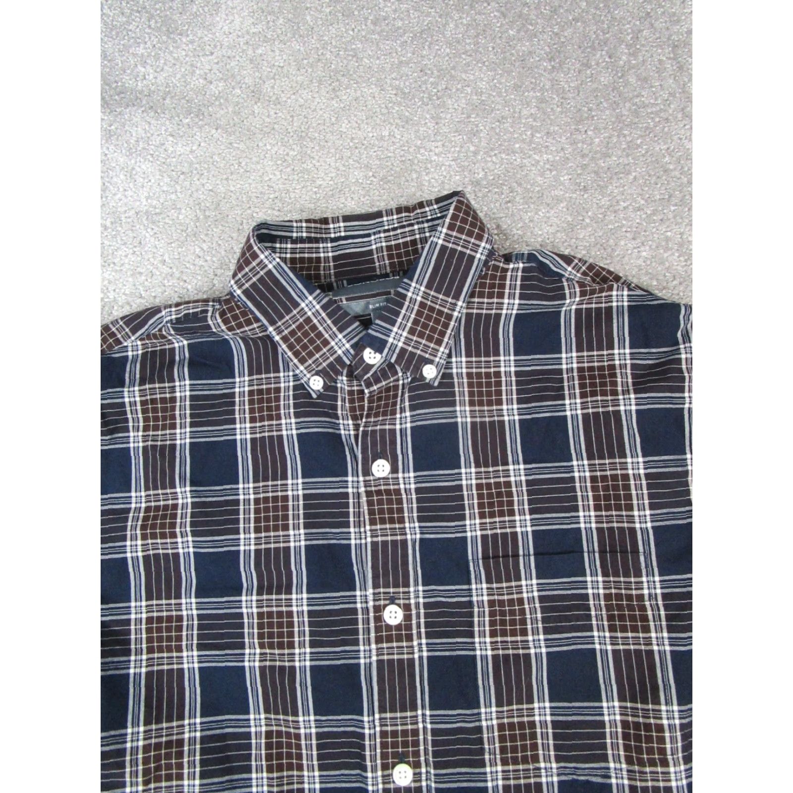 Bonobos Bonobos Shirt Mens Medium Brown Blue Button-Up Cotton Shirt Size US M / EU 48-50 / 2 - 2 Thumbnail