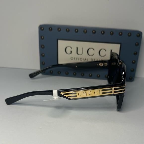 Gucci New - Authentic Gucci Sunglasses Men's GG0979S 001 Black/Gr Size ONE SIZE - 2 Thumbnail