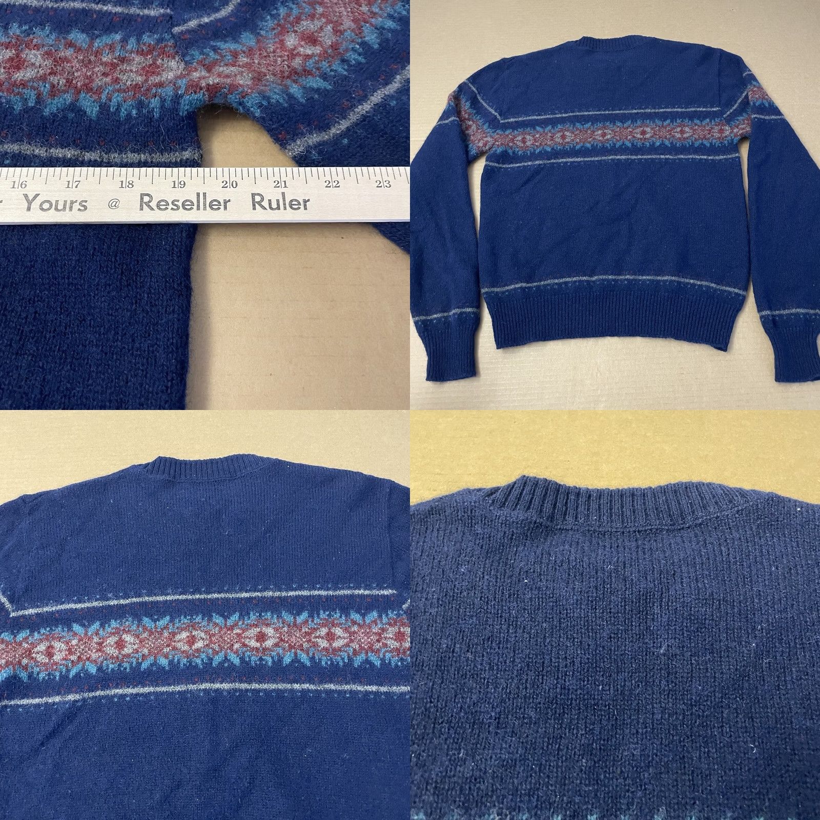 Jantzen VINTAGE Jantzen Sweater Womens Medium Blue Pullover Geometric Knit 90s Ladies Size M / US 6-8 / IT 42-44 - 9 Thumbnail