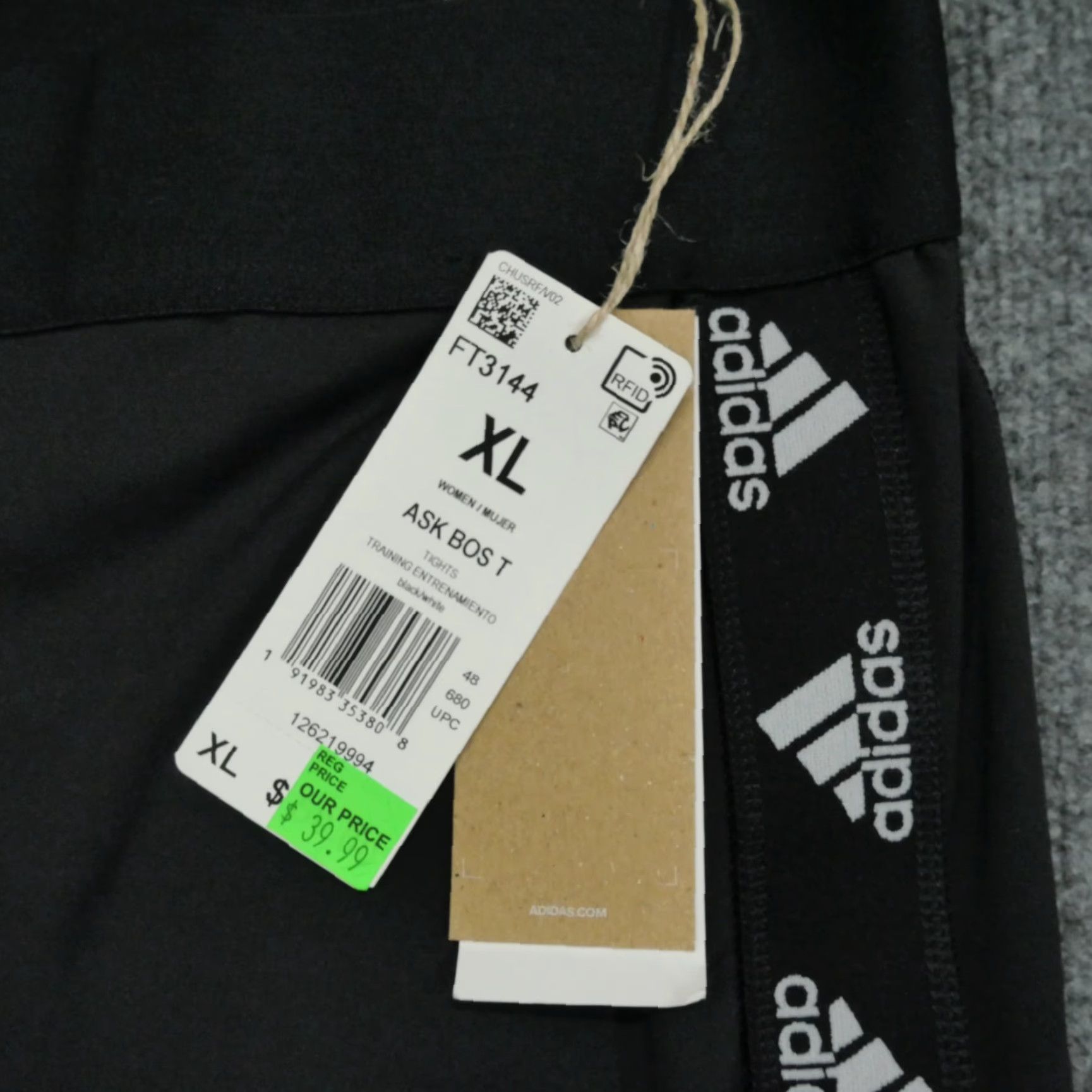 Adidas Adidas Tights Womens XL Black Aeroready Training Pants Skinny Leggings Athletic Yoga Gym & Training Womens XL Black Adidas Tights Size 40" / US 18 - 3 Thumbnail