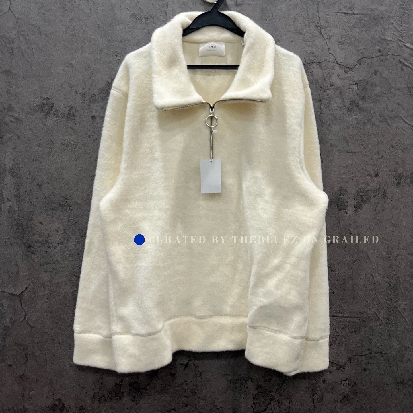 AMI Ami Paris Half-Zip Fleece Sweatshirt Size M / US 6-8 / IT 42-44 - 1 Thumbnail