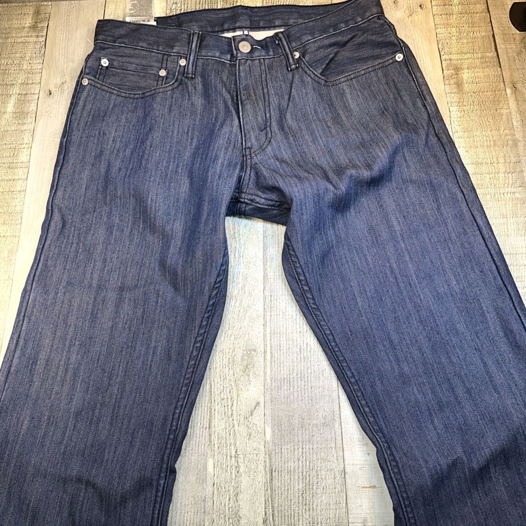 Levi's Levi's 505 Jeans - Regular Straight, Size 34, Blue, Denim, Mid Rise, Zipper, Cotton Blend, Machine Washable, Inseam 30, Dark Wash, Men Size US 34 / EU 50 - 5 Thumbnail