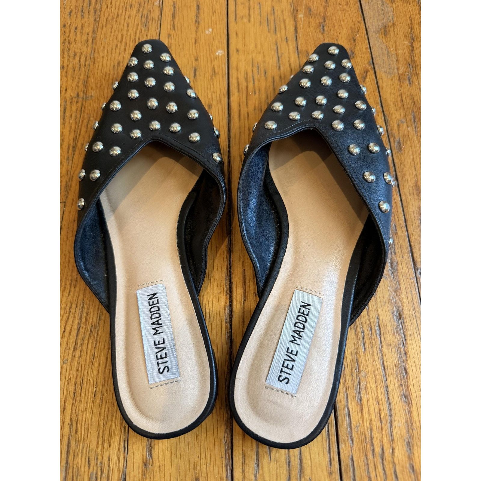 Steve Madden Steve Madden Shoes Size 7 Black Studded Pointed Toe Slide Size US 7 / IT 37 - 5 Thumbnail