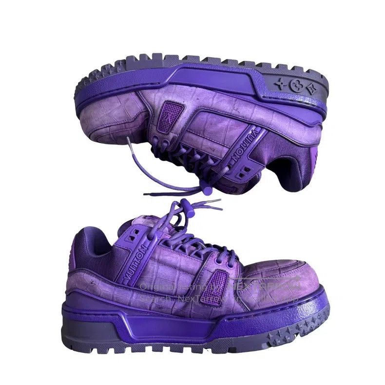 Louis Vuitton Louis Vuitton Trainer purple alligator print chunky board Size US 7.5 / EU 40-41 - 6 Thumbnail