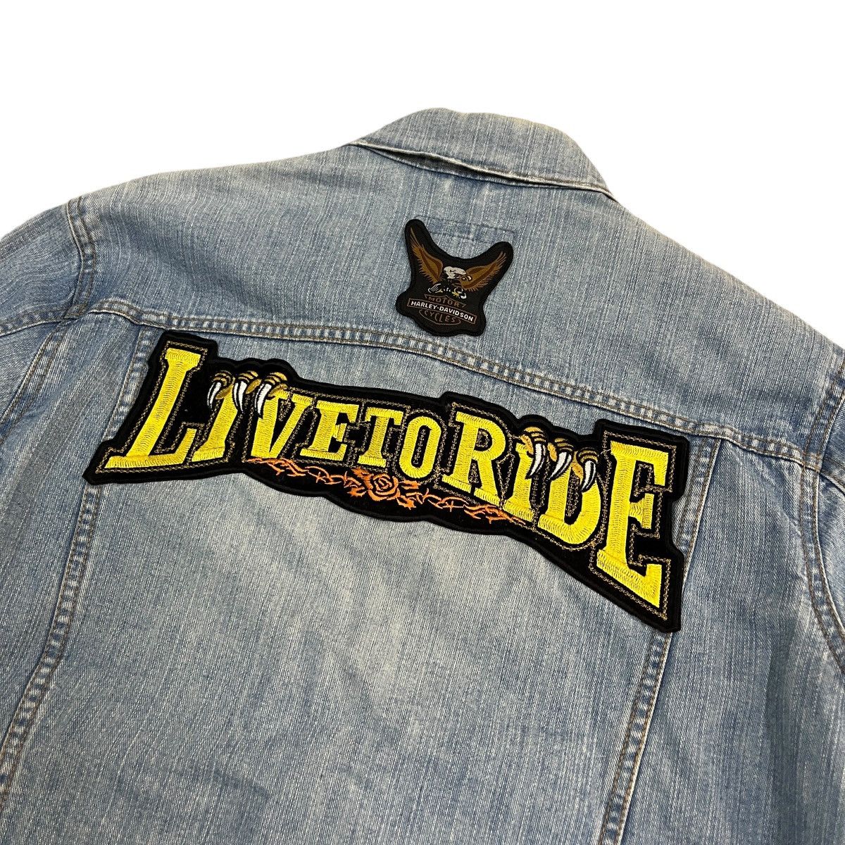 Japanese Brand Union Made Denim Blue Trucker Jacket with Patch Size US L / EU 52-54 / 3 - 4 Thumbnail