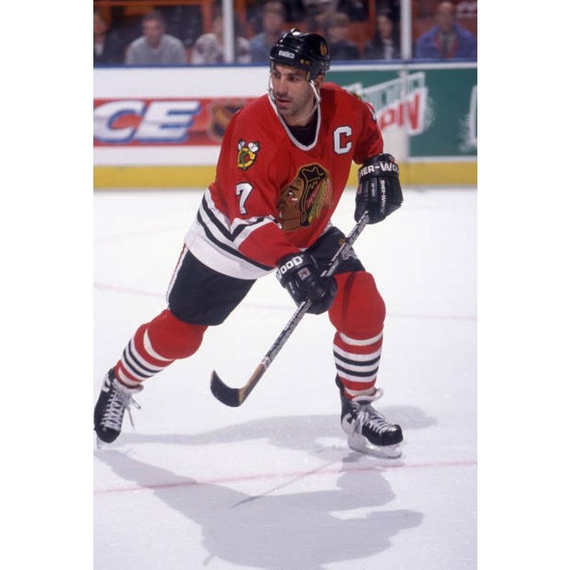 NHL × Starter CHELIOS Chicago Blackhawks 90s jersey XL red hockey vintage Size US XL / EU 56 / 4 - 5 Thumbnail
