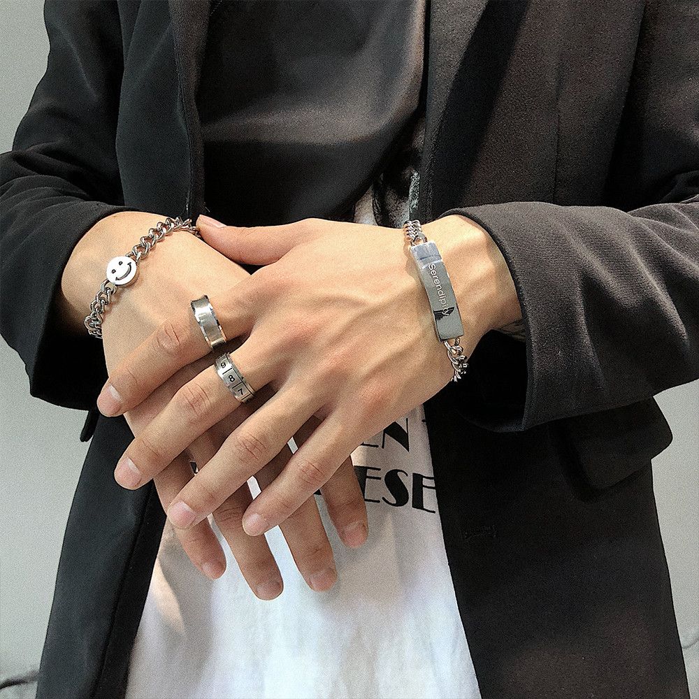 Jewelry Smile Hip-hop Bracelet Y2K Punk Chain Gotch Bracelets Chains Size ONE SIZE - 3 Thumbnail