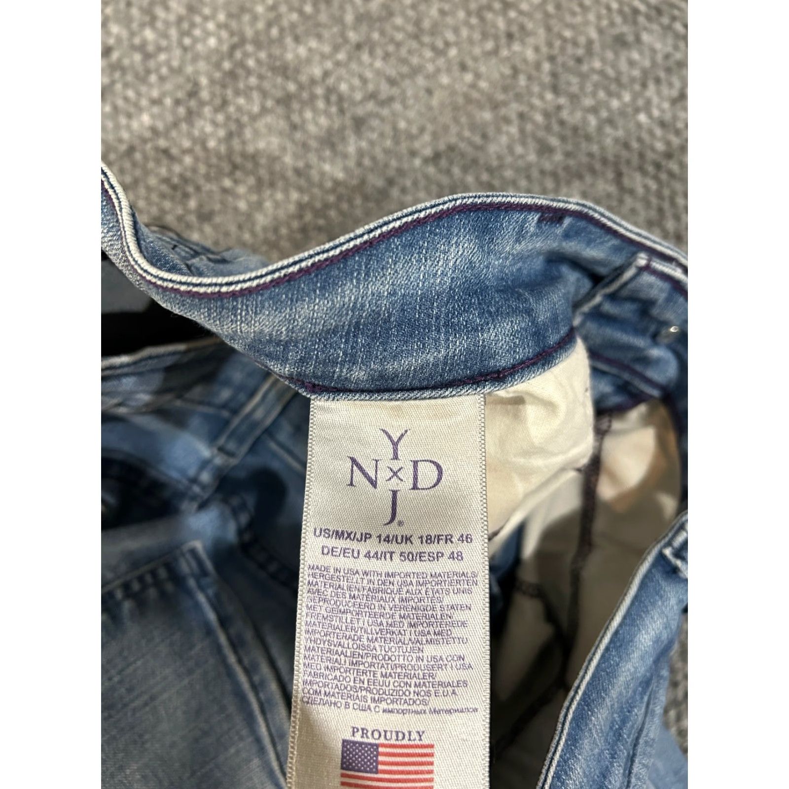 NYDJ NYDJ Jeans Women 14 Blue Denim Straight 14 Regular Stretch Pockets Comfort 30in Inseam High Rise Size 36" / US 14 / IT 50 - 5 Thumbnail