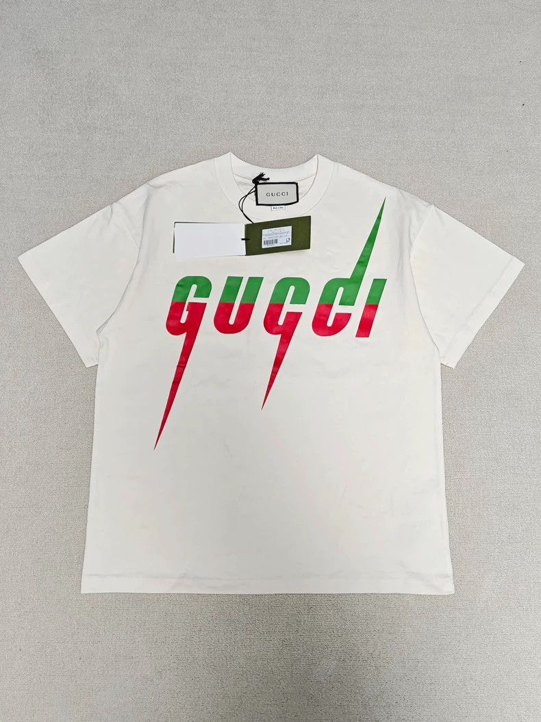 Gucci Gucci Red Green Logo Printed White T-Shirt-dmc Size US XS / EU 42 / 0 - 1 Thumbnail
