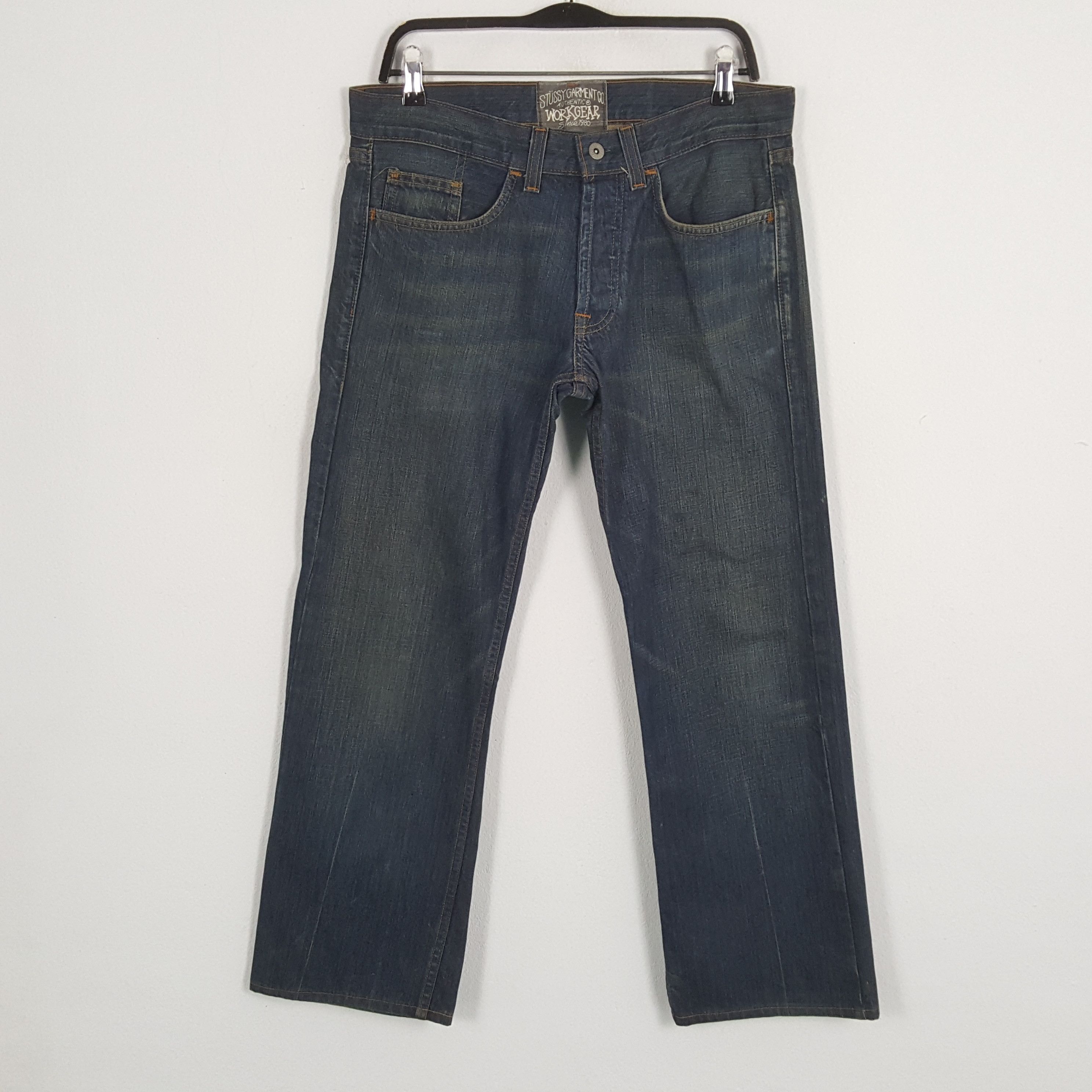 Stussy × Vintage STUSSY Streetwear Skateboard Style Custom Art Jeans Size US 32 / EU 48 - 4 Thumbnail