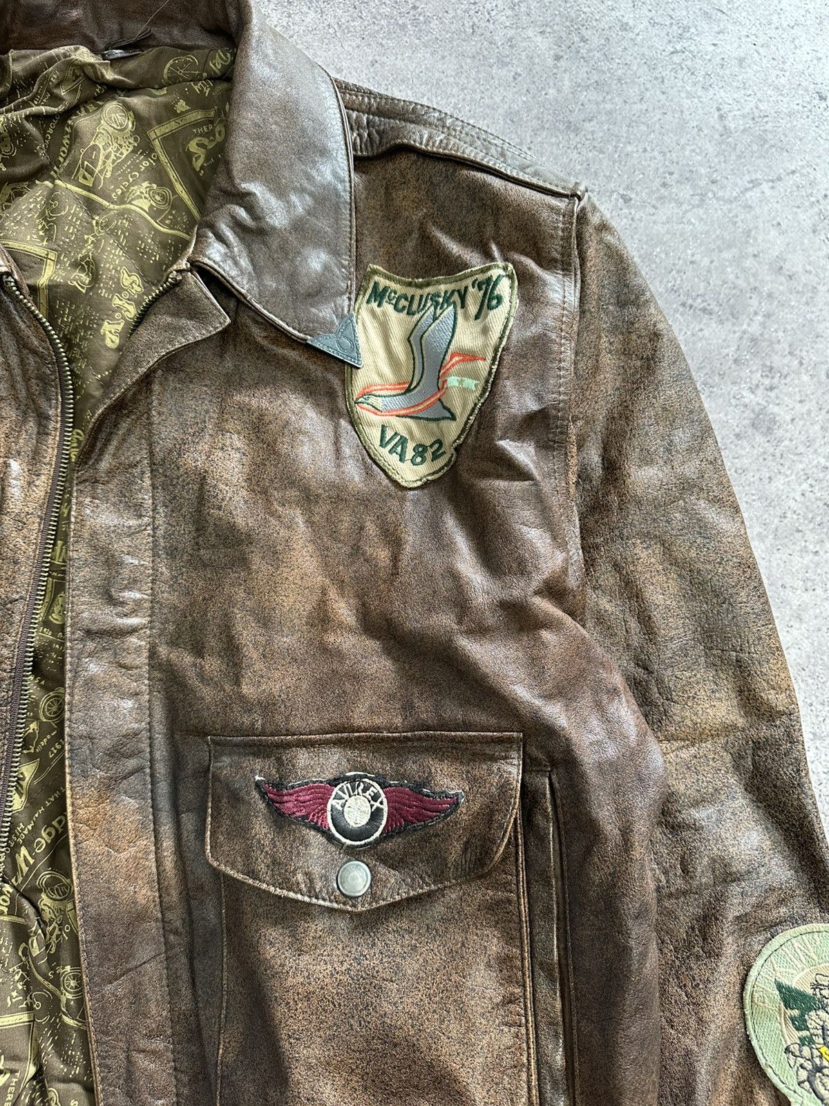 Avirex × Vintage Vintage Avirex Leather Bomber Jacket Motorcycle Biker Size US M / EU 48-50 / 2 - 4 Thumbnail