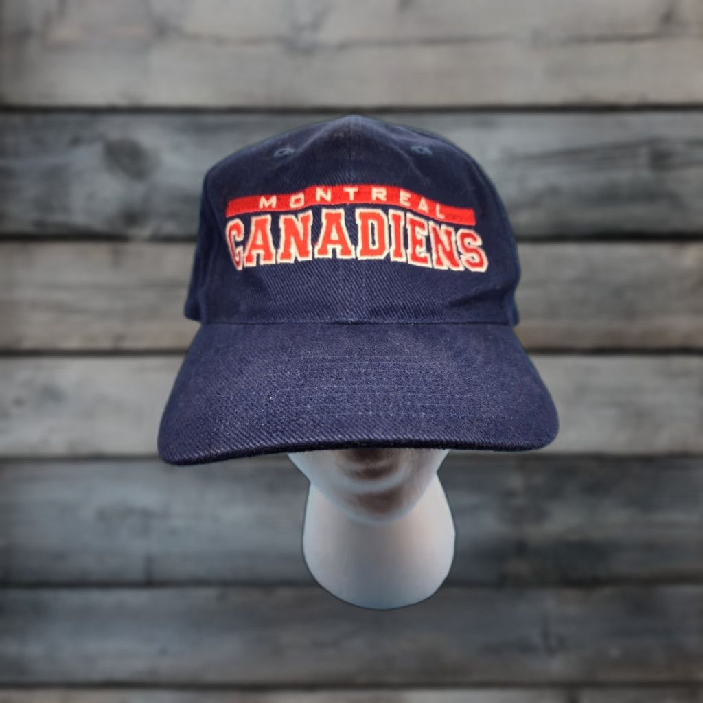 NHL VINTAGE Gear For Sports Montreal Canadiens Baseball Cap One Size Blue Adult NHL Y2K Adjustable Hat Mens Size ONE SIZE - 1 Thumbnail