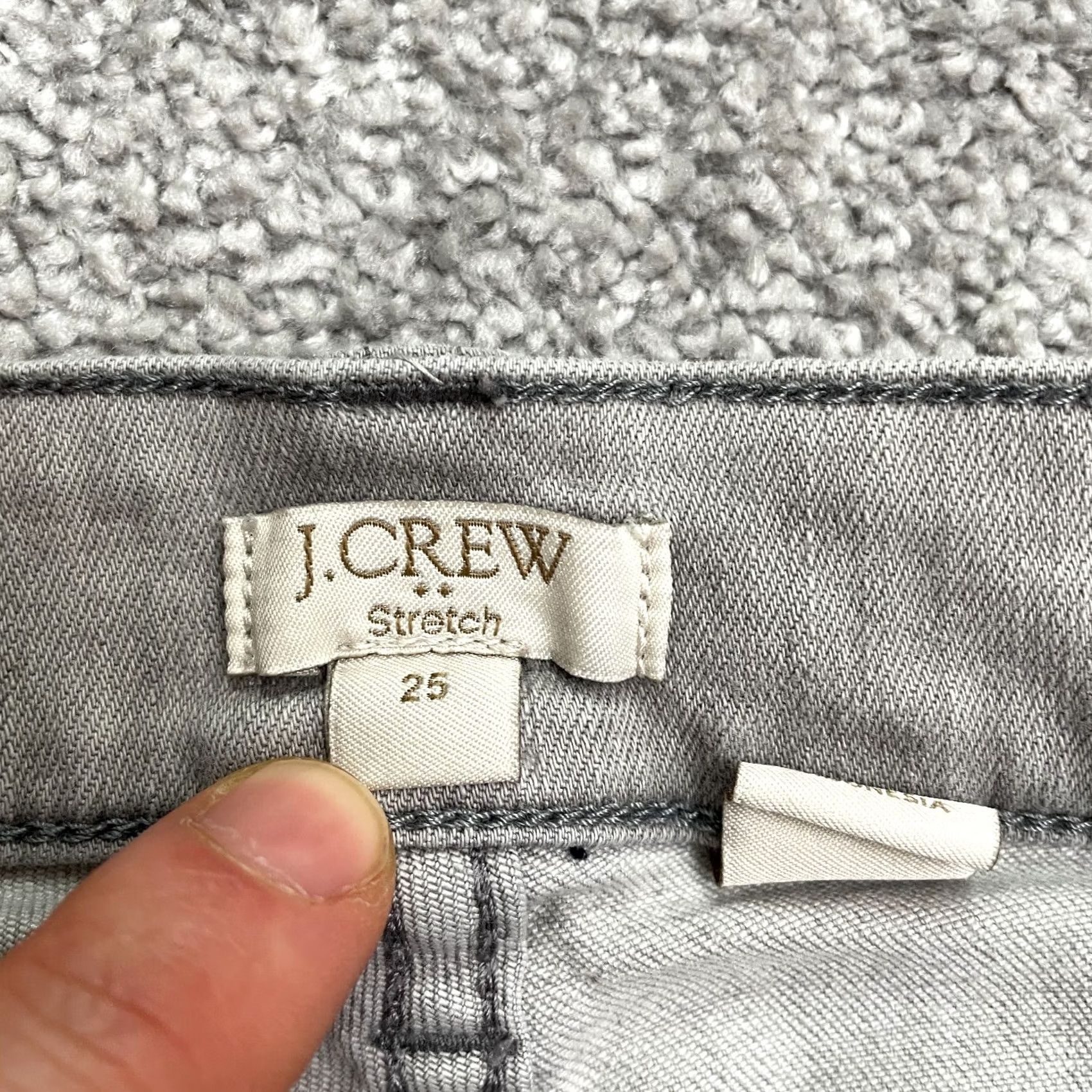 J.Crew J.Crew Stretch Low Rise Skinny Jeans Gray Denim Casual 26x27 Womens 2 Washed Size 42" / US 20 - 7 Thumbnail