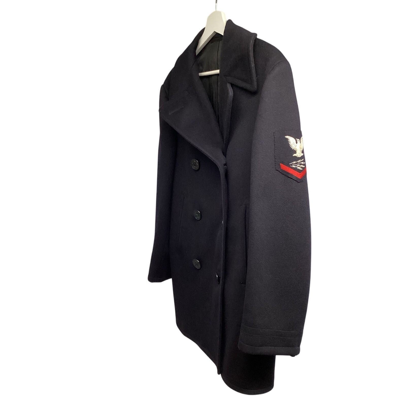 Vintage US Navy Military Petty Officer Wool Peacoat Small 36R USA Size US S / EU 44-46 / 1 - 3 Thumbnail