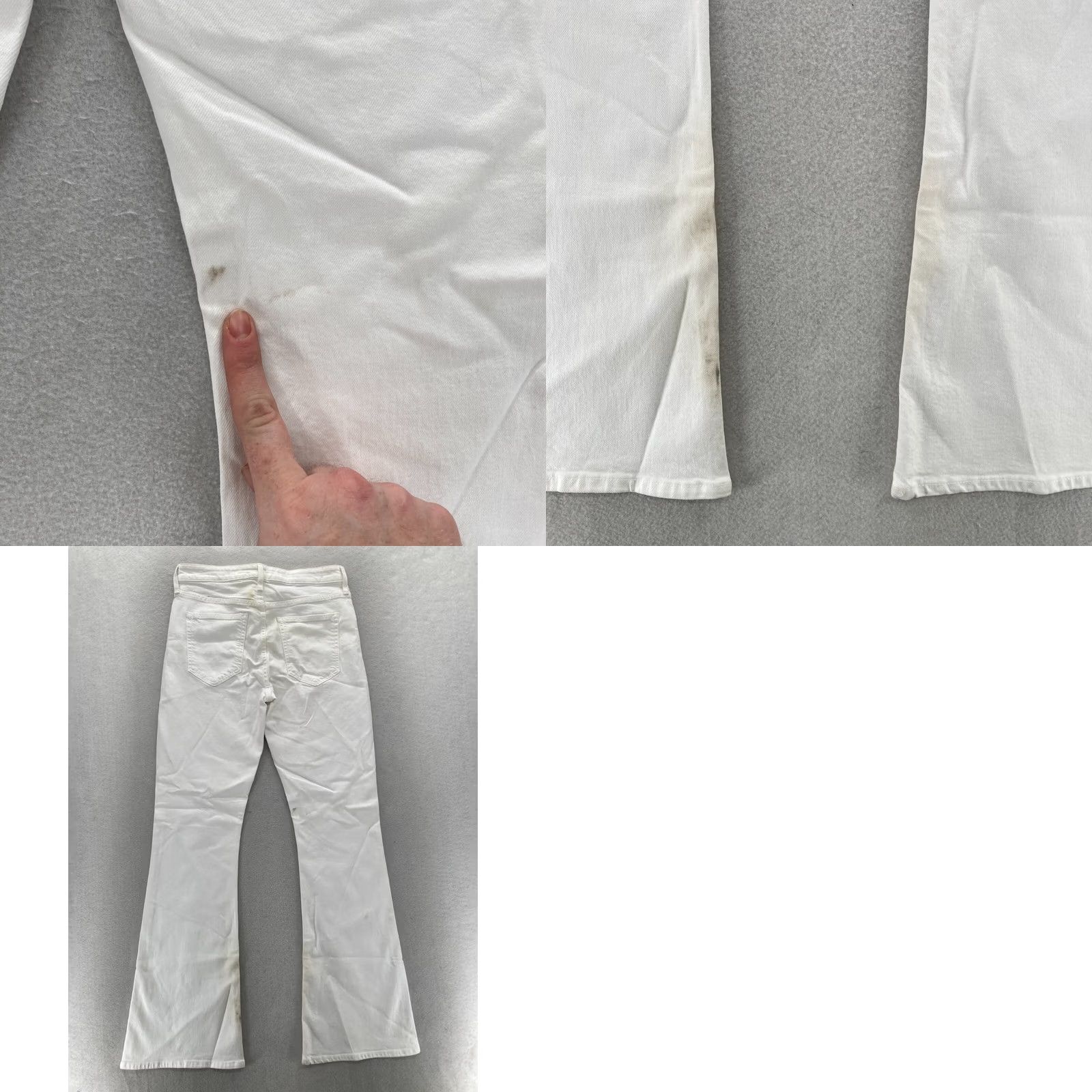 J.Crew J.CREW Jeans Women's 28 White Stretch Denim Mid Rise Boho Y2K READ Wide Flare Skinny Flare (5-Pocket) INSEAM 32 Size 28" / US 6 / IT 42 - 11 Thumbnail