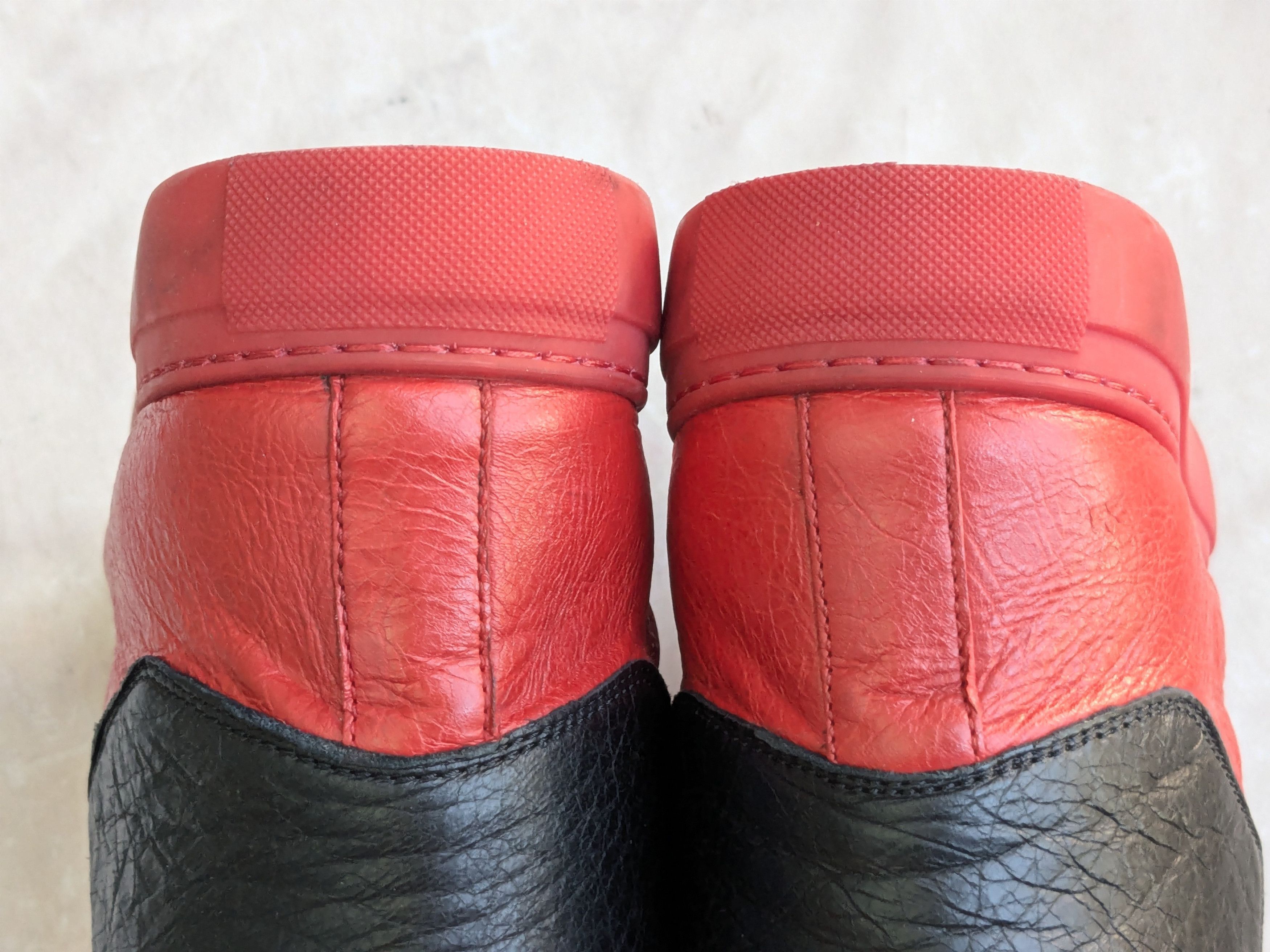 Balenciaga Balenciaga Arena Sneakers Red Black 11 Leather High Tops Size US 11 / EU 44 - 11 Thumbnail