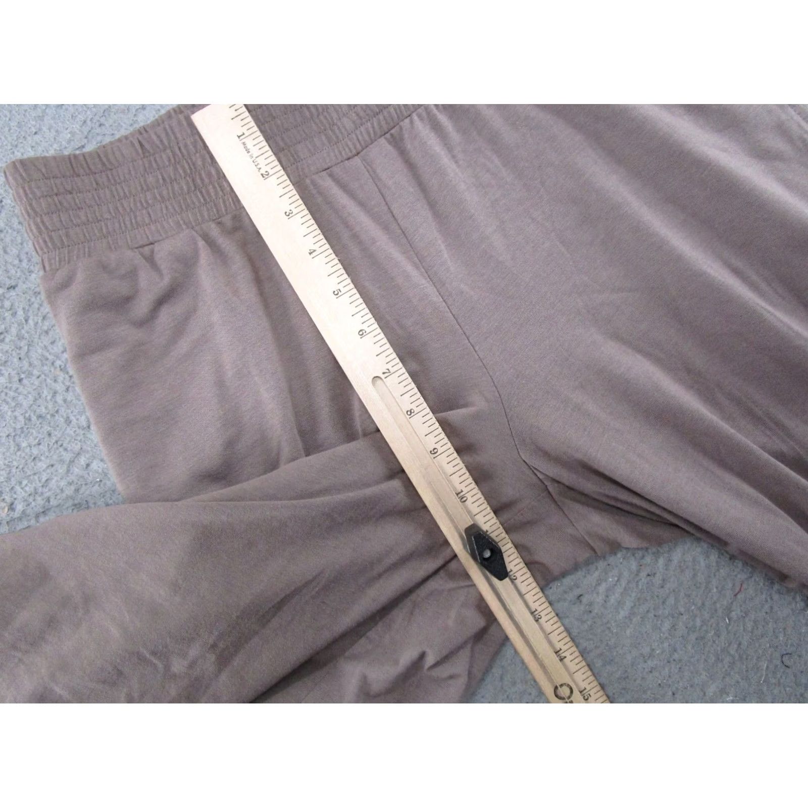 Vintage AnyBody Cozy Knit Wide Leg Pants Women's S Beige Beach Stretch Size 28" / US 6 / IT 42 - 5 Thumbnail