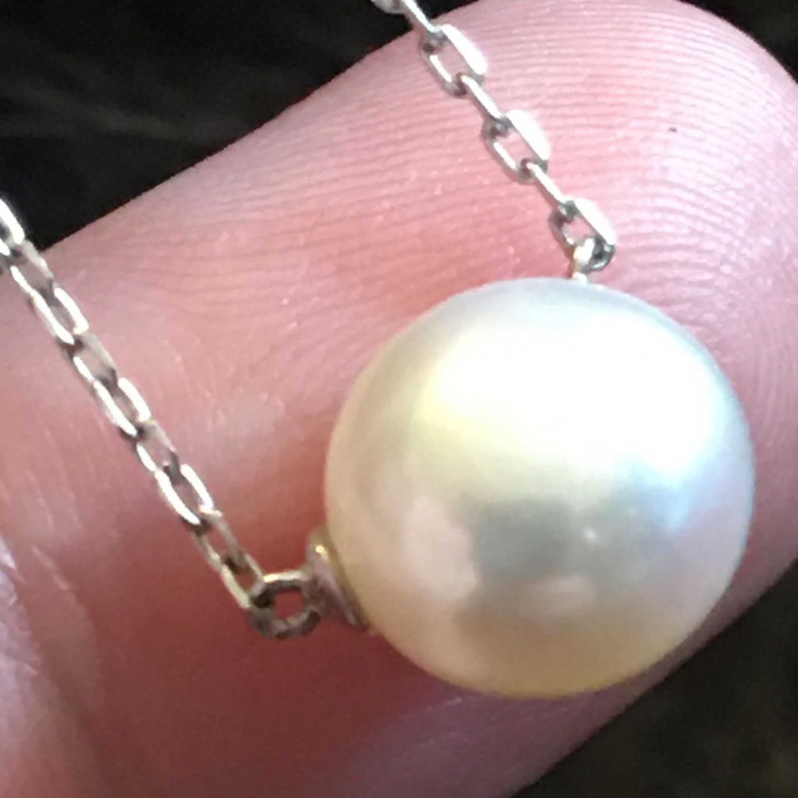 Vintage Vintage faux pearl on silver chain necklace Size ONE SIZE - 6 Thumbnail