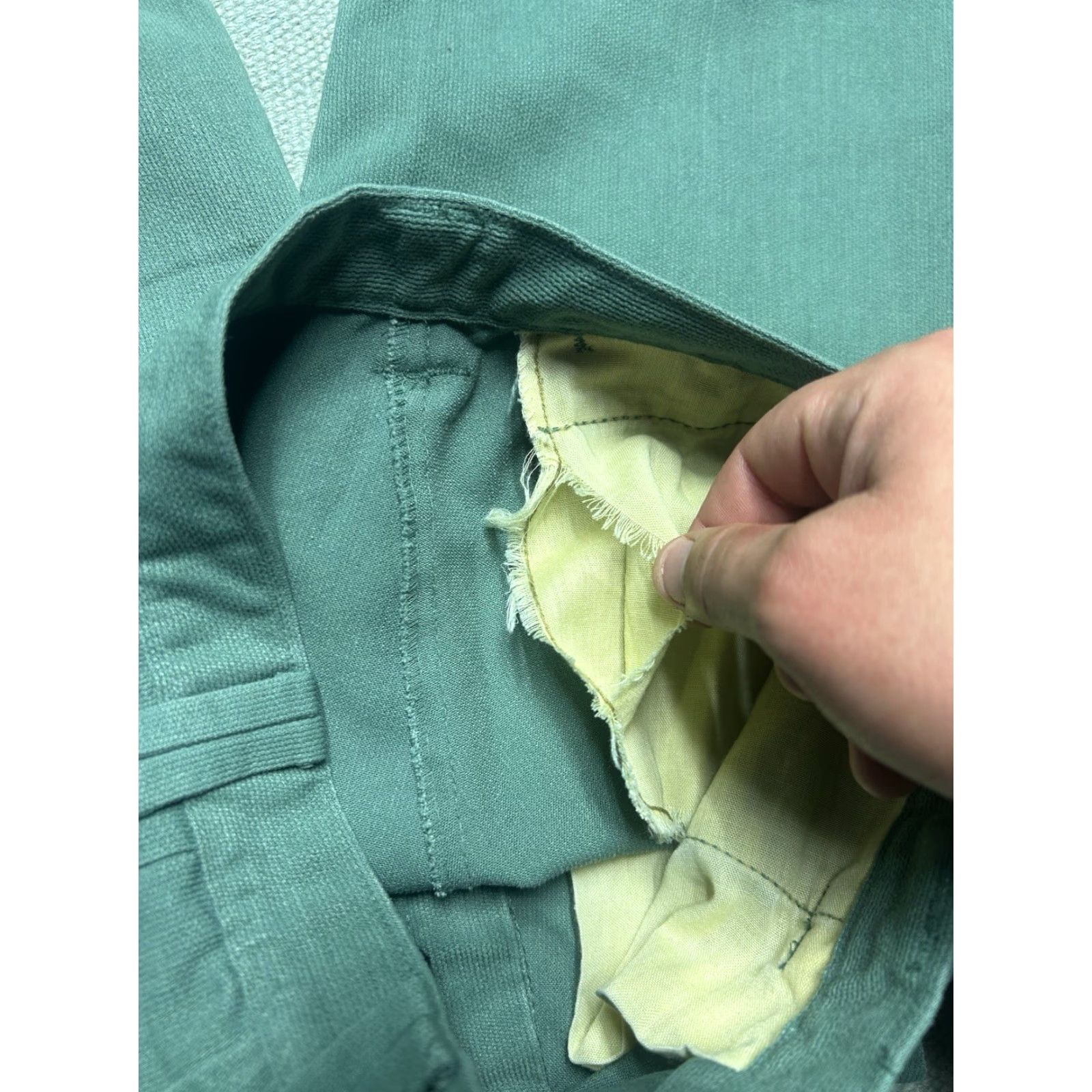Altea VINTAGE 1960s pique pants micro corduroy teal turquoise tapered leg 26x31 Women Pants 26 Regular Size 26" / US 2 / IT 38 - 7 Thumbnail