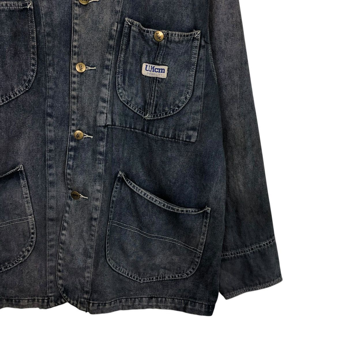 Japanese Brand 🔥VINTAGE CHORE DENIM JACKET U.MCM UNION MADE ISSEY MIYAKE Size US L / EU 52-54 / 3 - 7 Thumbnail