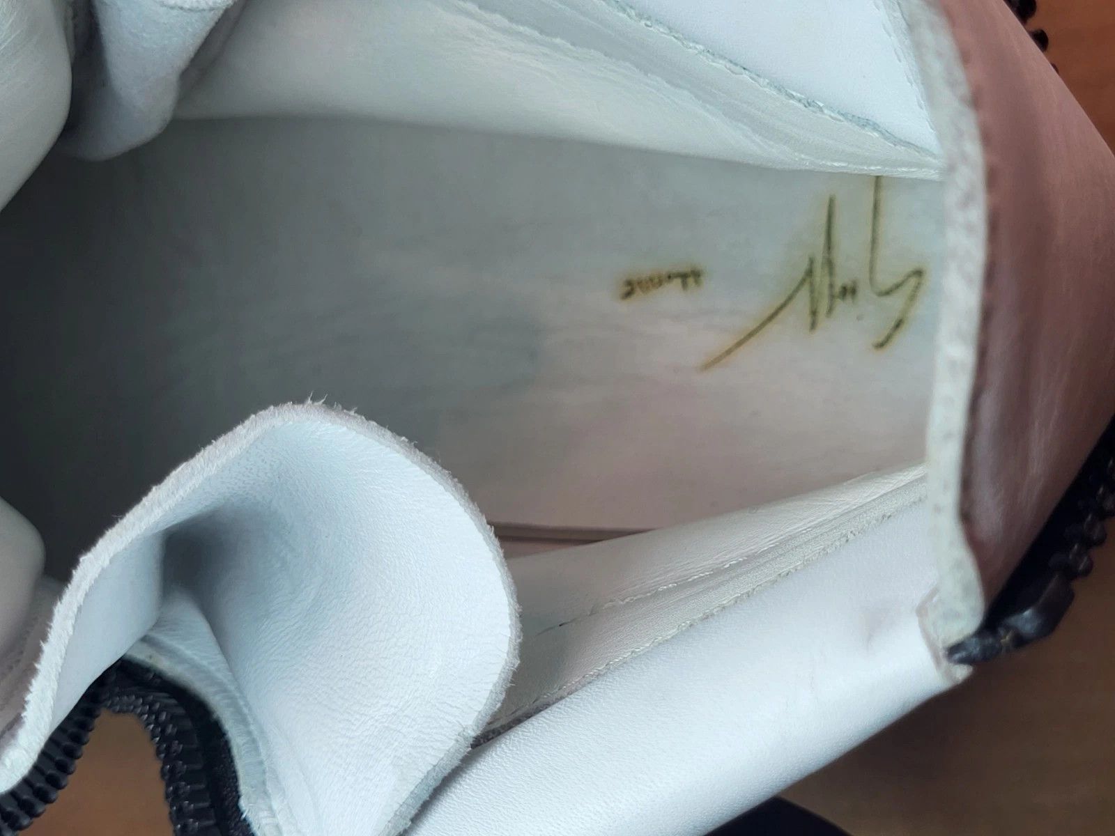 Giuseppe Zanotti Giuseppe Zanotti White Leather High Top Sneakers Dbl Zippers Size US 15 / EU 48 - 19 Thumbnail
