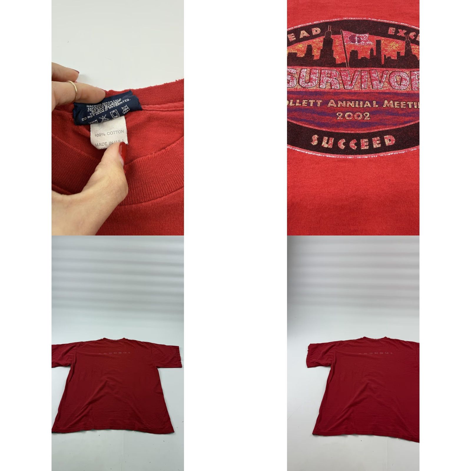 Jansport VINTAGE JanSport Shirt Mens XL Red Survivor Follett Annual Meeting 2002 Tee USA Size US XL / EU 56 / 4 - 8 Thumbnail